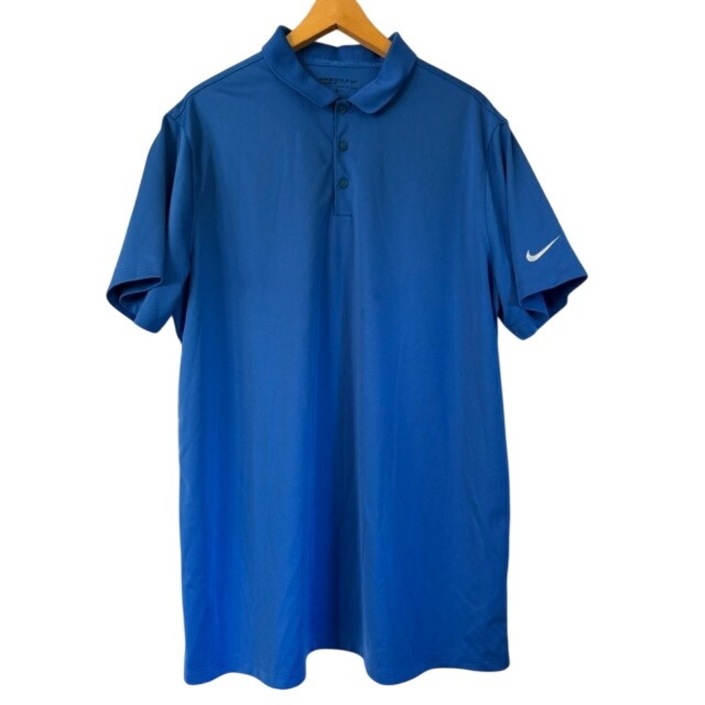 Nike Golf Mens XL Blue Dri-FIT Short Sleeve Standard Fit Polo Shirt